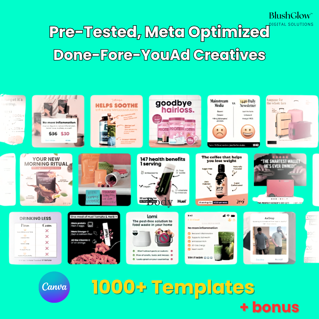 1000+ Pre-Tested Canva Templates for Ads & Branding